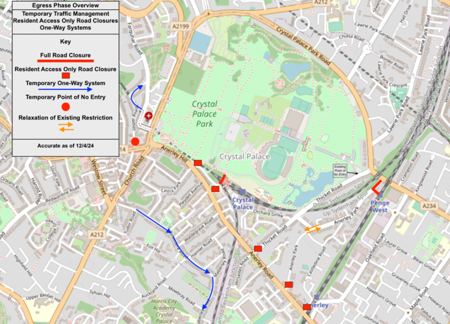 CUSTOMER DISPERSAL PHASE TRAFFIC MANAGEMENT & ROAD CLOSURES – 5-6-7 JULY 20:00-00:00